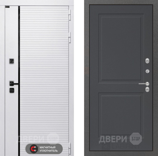 Входная металлическая Дверь Лабиринт (LABIRINT) Royal 11 Графит софт в Коломне
