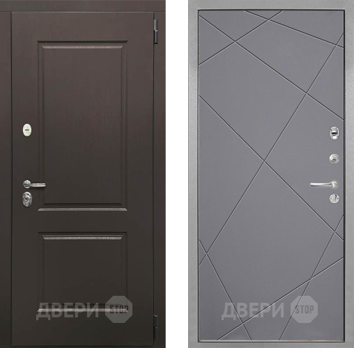Входная металлическая Дверь Интекрон (INTECRON) Кампо Лучи-М Графит софт в Коломне