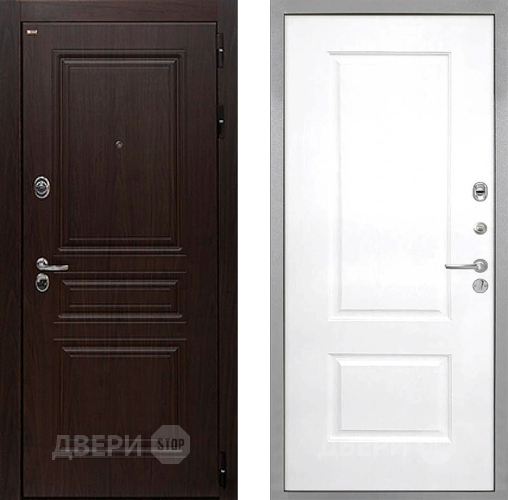 Входная металлическая Дверь Интекрон (INTECRON) Брайтон Тиковое Дерево Альба Роял Вуд белый в Коломне