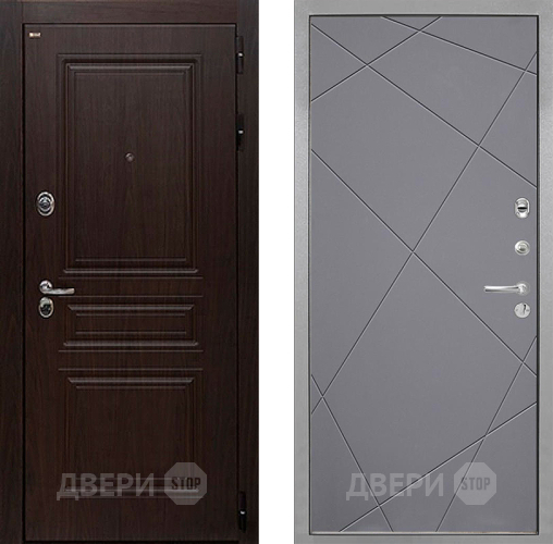 Дверь Интекрон (INTECRON) Брайтон Тиковое Дерево Лучи-М Графит софт в Коломне