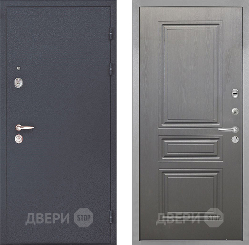 Входная металлическая Дверь Интекрон (INTECRON) Колизей ФЛ-243 Графит вуд дуб в Коломне