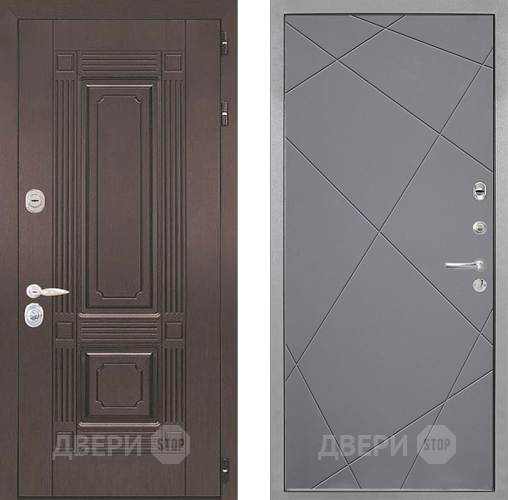 Входная металлическая Дверь Интекрон (INTECRON) Италия Лучи-М Графит софт в Коломне