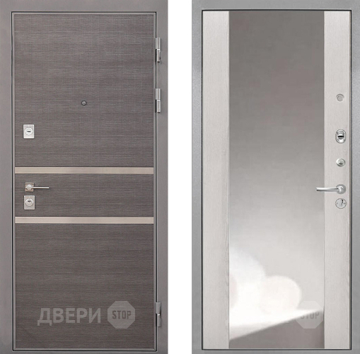 Дверь Интекрон (INTECRON) Неаполь ФЛЗ-516 Зеркало Сосна белая в Коломне