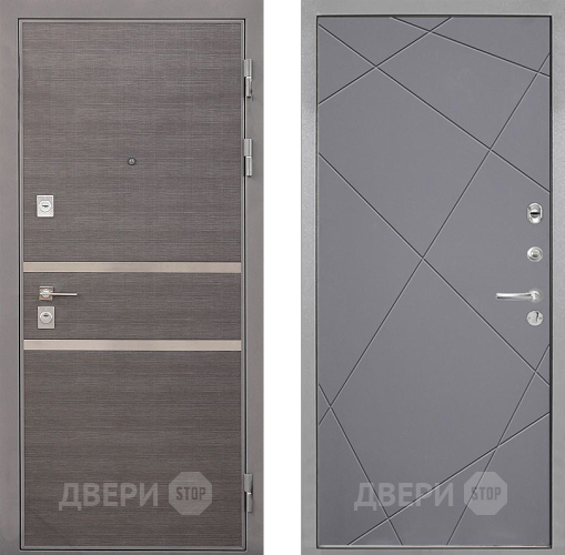 Дверь Интекрон (INTECRON) Неаполь Лучи-М Графит софт в Коломне