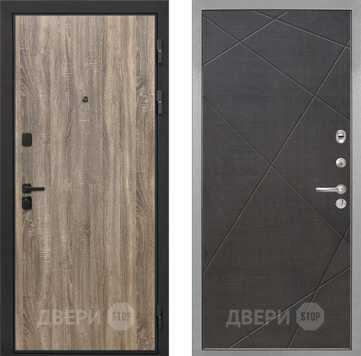 Входная металлическая Дверь Интекрон (INTECRON) Профит Black Дуб Турин Лучи-М Венге распил кофе в Коломне