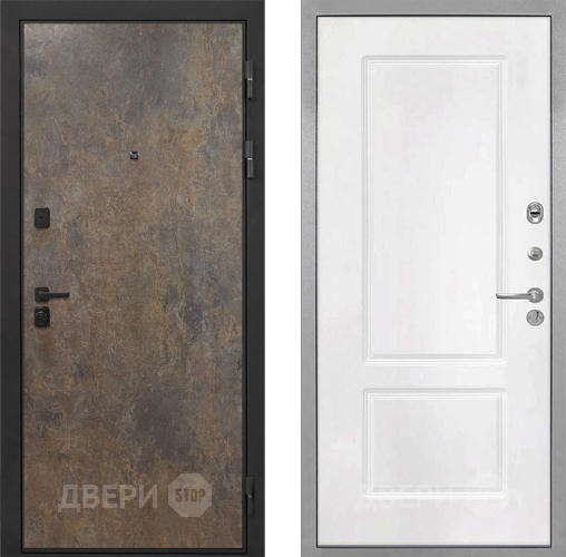 Дверь Интекрон (INTECRON) Профит Black Гранж КВ-2 Белый матовый в Коломне