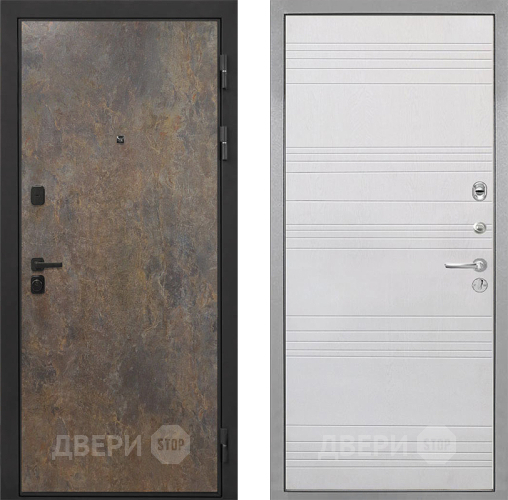Дверь Интекрон (INTECRON) Профит Black Гранж ФЛ-316 Белый ясень в Коломне