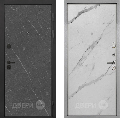 Входная металлическая Дверь Интекрон (INTECRON) Профит Black Гранит Лава Оникс Гладкая Мрамор натуральный арктик в Коломне