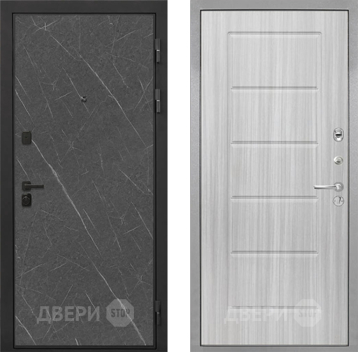 Входная металлическая Дверь Интекрон (INTECRON) Профит Black Гранит Лава Оникс ФЛ-39 Сандал белый в Коломне