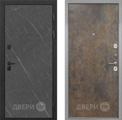 Входная металлическая Дверь Интекрон (INTECRON) Профит Black Гранит Лава Оникс Гладкая Гранж в Коломне