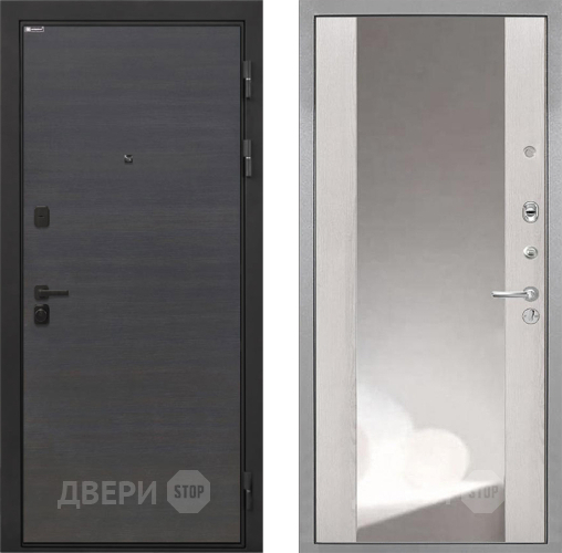 Входная металлическая Дверь Интекрон (INTECRON) Профит Black Эковенге ФЛЗ-516 Зеркало Сосна белая в Коломне