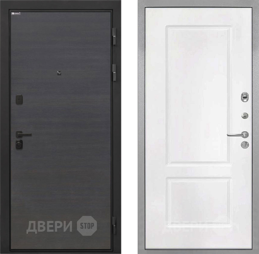 Входная металлическая Дверь Интекрон (INTECRON) Профит Black Эковенге КВ-2 Белый матовый в Коломне