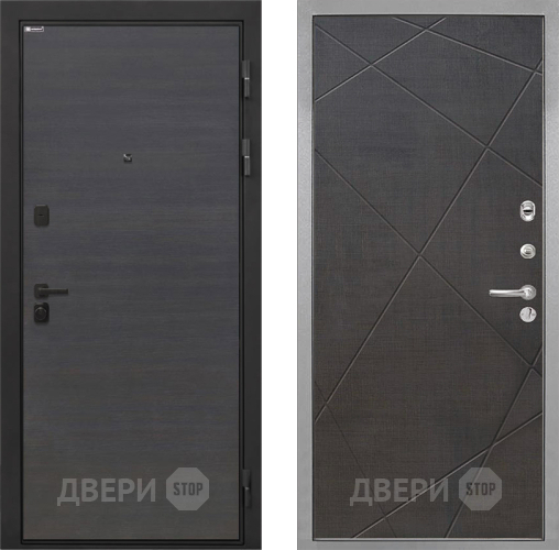 Дверь Интекрон (INTECRON) Профит Black Эковенге Лучи-М Венге распил кофе в Коломне