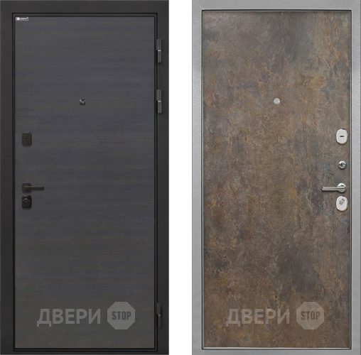 Входная металлическая Дверь Интекрон (INTECRON) Профит Black Эковенге Гладкая Гранж в Коломне