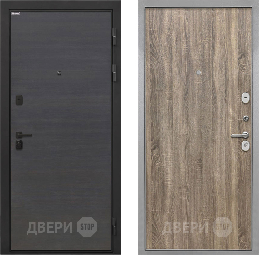Входная металлическая Дверь Интекрон (INTECRON) Профит Black Эковенге Гладкая Дуб турин в Коломне