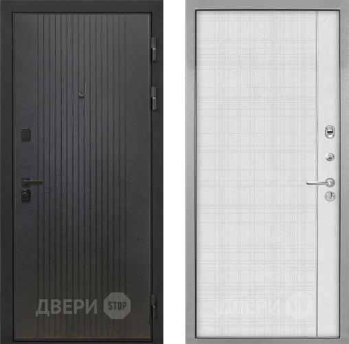Входная металлическая Дверь Интекрон (INTECRON) Профит Black ФЛ-295 В-07 с молдингом Лофт белый в Коломне