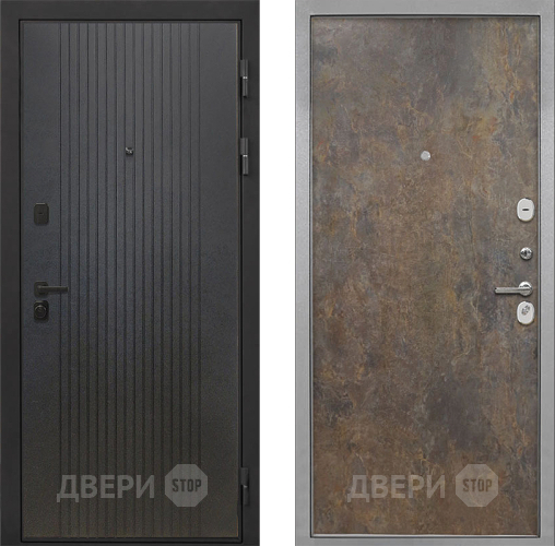 Входная металлическая Дверь Интекрон (INTECRON) Профит Black ФЛ-295 Гладкая Гранж в Коломне