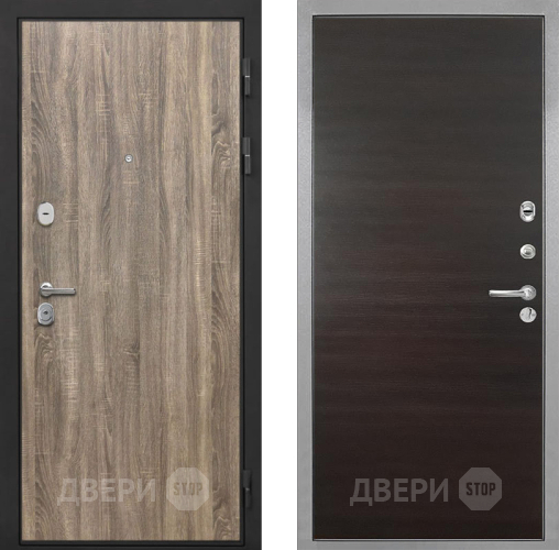 Входная металлическая Дверь Интекрон (INTECRON) Гектор Дуб Турин Гладкая Эковенге поперечный в Коломне