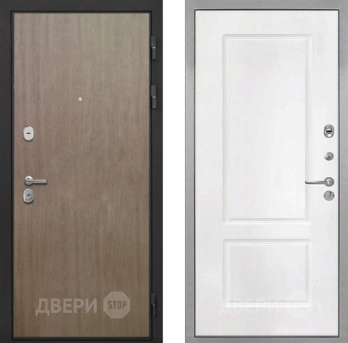 Дверь Интекрон (INTECRON) Гектор Венге Коричневый КВ-2 Белый матовый в Коломне