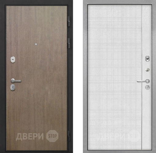 Входная металлическая Дверь Интекрон (INTECRON) Гектор Венге Коричневый В-07 с молдингом Лофт белый в Коломне
