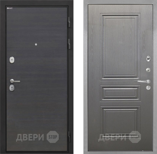 Входная металлическая Дверь Интекрон (INTECRON) Гектор Эковенге ФЛ-243 Графит вуд дуб в Коломне
