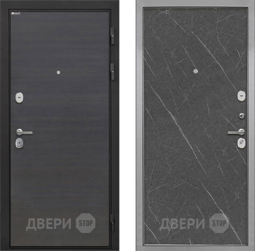 Входная металлическая Дверь Интекрон (INTECRON) Гектор Эковенге Гладкая Гранит лава оникс в Коломне