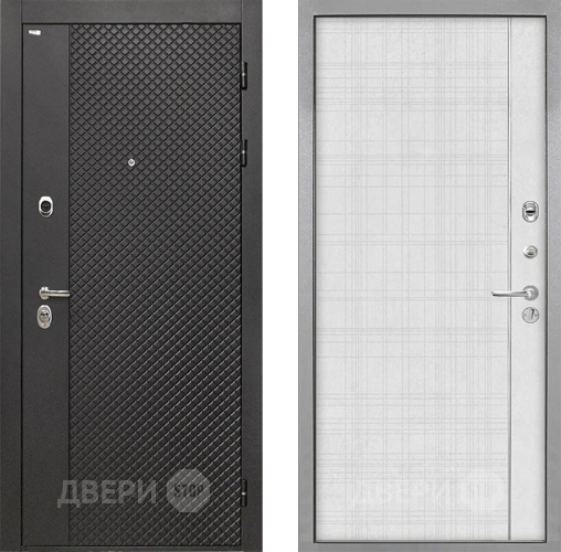 Дверь Интекрон (INTECRON) Олимпия Black 4К В-07 с молдингом Лофт белый в Коломне