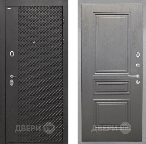 Входная металлическая Дверь Интекрон (INTECRON) Олимпия Black 4К ФЛ-243 Графит вуд дуб в Коломне