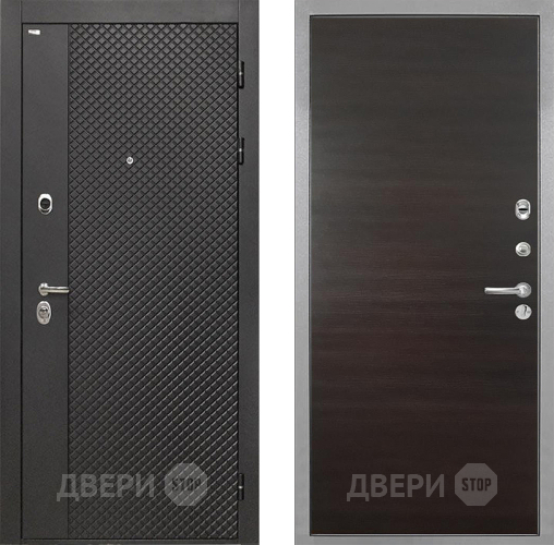 Входная металлическая Дверь Интекрон (INTECRON) Олимпия Black 4К Гладкая Эковенге поперечный в Коломне