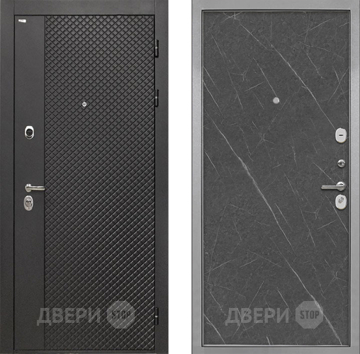 Входная металлическая Дверь Интекрон (INTECRON) Олимпия Black 4К Гладкая Гранит лава оникс в Коломне