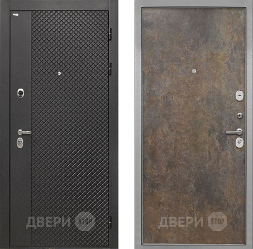 Дверь Интекрон (INTECRON) Олимпия Black 4К Гладкая Гранж в Коломне