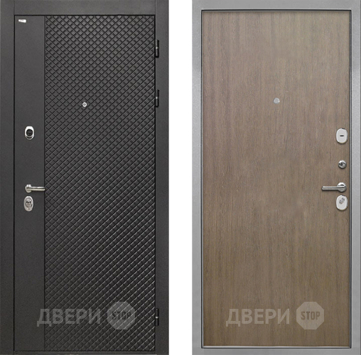 Входная металлическая Дверь Интекрон (INTECRON) Олимпия Black 4К Гладкая шпон Венге коричневый в Коломне