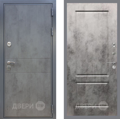 Дверь Рекс (REX) ФЛ-290 FL-117 Бетон темный в Коломне
