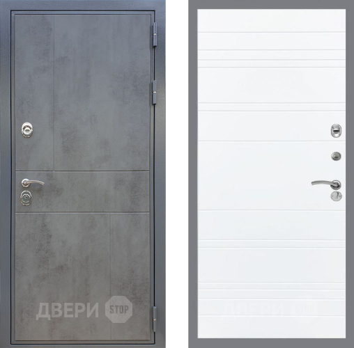 Дверь Рекс (REX) ФЛ-290 Line Силк Сноу в Коломне