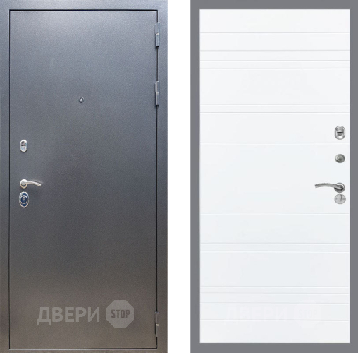 Входная металлическая Дверь Рекс (REX) 11 Line Силк Сноу в Коломне