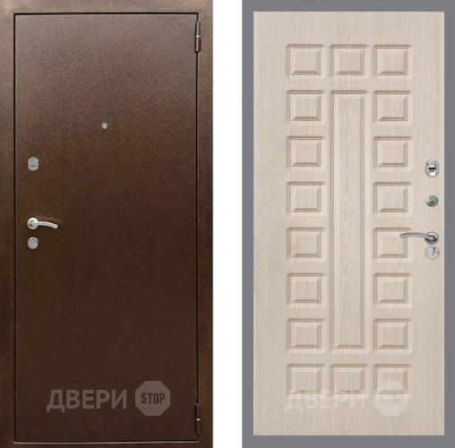 Дверь Рекс (REX) 1А Медный Антик FL-183 Беленый дуб в Коломне