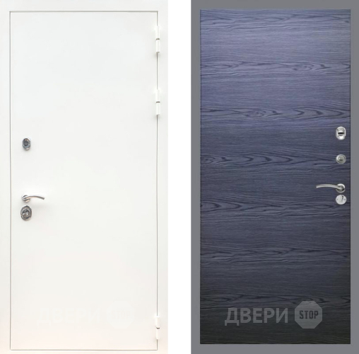 Входная металлическая Дверь Рекс (REX) 5 Белая Шагрень GL Дуб тангенальный черный в Коломне