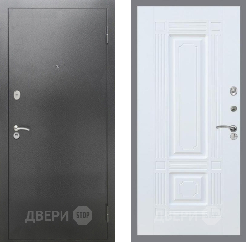 Дверь Рекс (REX) 2А Серебро Антик FL-2 Силк Сноу в Коломне