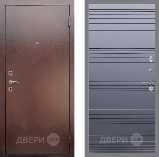 Входная металлическая Дверь Рекс (REX) 1 Line Силк титан в Коломне