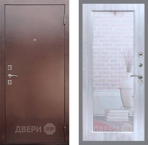 Входная металлическая Дверь Рекс (REX) 1 Зеркало Пастораль Сандал белый в Коломне