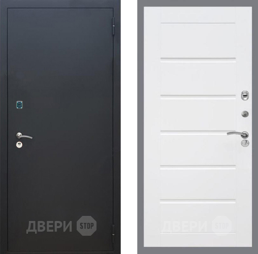 Входная металлическая Дверь Рекс (REX) 1A Черный Муар Сити Белый ясень в Коломне