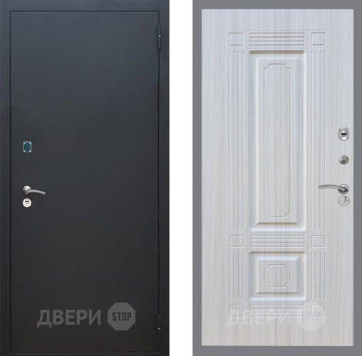 Дверь Рекс (REX) 1A Черный Муар FL-2 Сандал белый в Коломне
