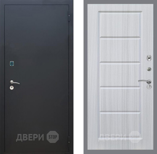 Дверь Рекс (REX) 1A Черный Муар FL-39 Сандал белый в Коломне