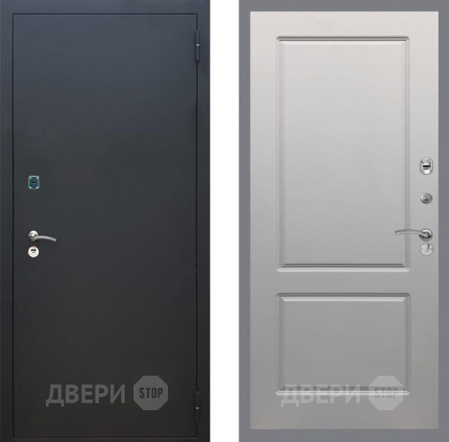 Дверь Рекс (REX) 1A Черный Муар FL-117 Грей софт в Коломне