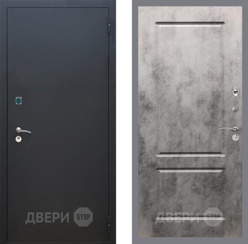 Дверь Рекс (REX) 1A Черный Муар FL-117 Бетон темный в Коломне