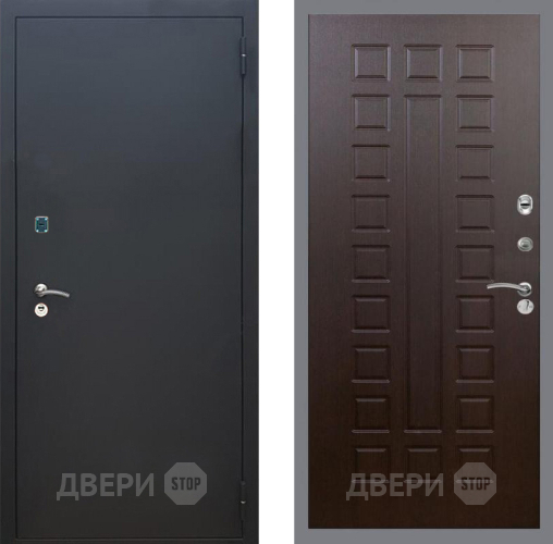 Входная металлическая Дверь Рекс (REX) 1A Черный Муар FL-183 Венге в Коломне