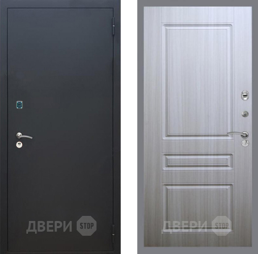 Дверь Рекс (REX) 1A Черный Муар FL-243 Сандал белый в Коломне