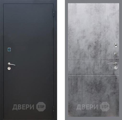 Дверь Рекс (REX) 1A Черный Муар FL-290 Бетон темный в Коломне