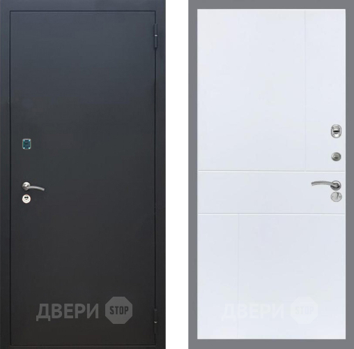 Входная металлическая Дверь Рекс (REX) 1A Черный Муар FL-290 Силк Сноу в Коломне