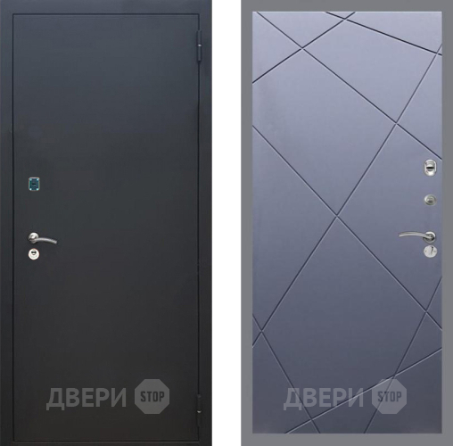 Дверь Рекс (REX) 1A Черный Муар FL-291 Силк титан в Коломне